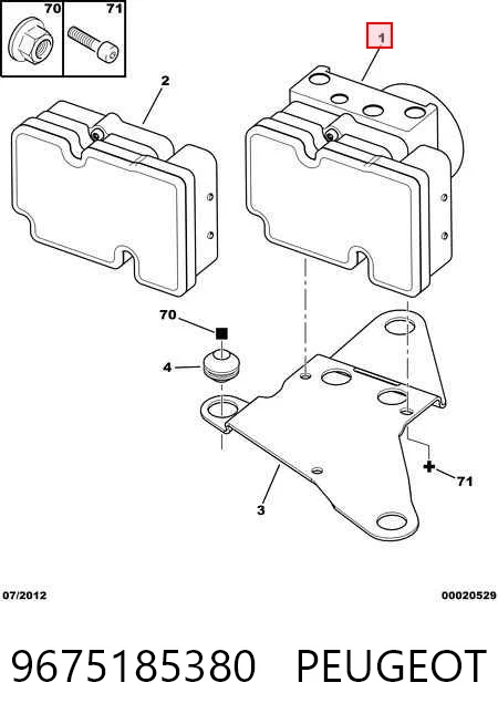Unidade hidráulico de controlo ABS Peugeot 206 + 2L, 2M