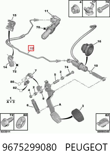 Mangueira de embraiagem Peugeot 308 I 4A, 4C ao melhor preço