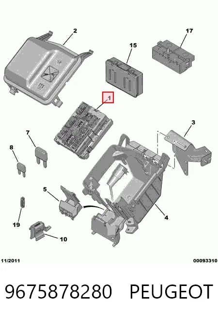 9675878280 Peugeot/Citroen Unidade de dispositivos de segurança