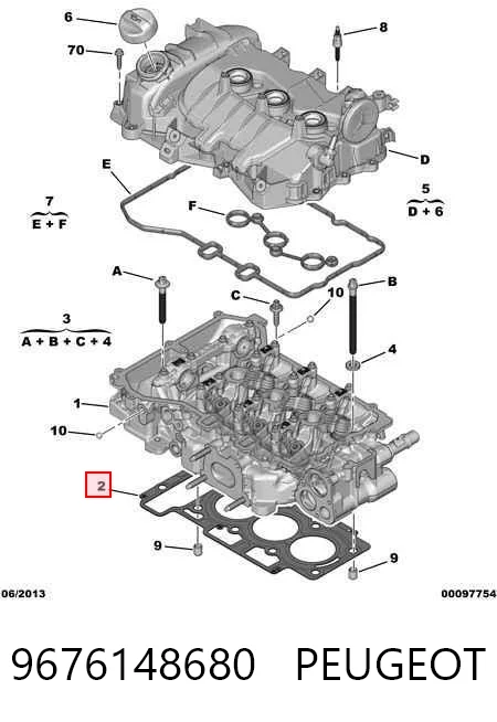 Compre Vedante de cabeça de motor (CBC) Citroen C-Elysee 