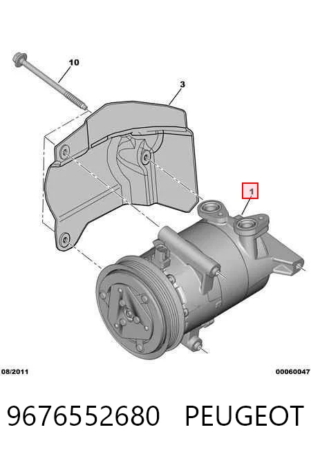 9676552680 Peugeot/Citroen Compressor de aparelho de ar condicionado