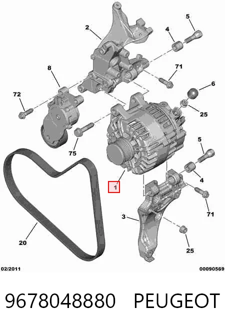 9678048880 Peugeot/Citroen Gerador