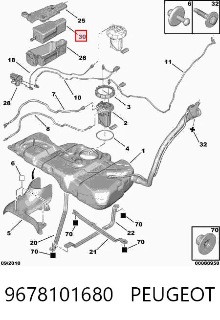 Tanque para os aditivos Mitsubishi MN982626