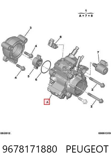 9678171880 Peugeot/Citroen Bomba de combustível de pressão alta