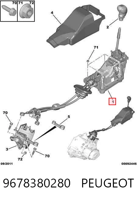 Mecanismo de mudança (ligação) para Citroen C4 Cactus 