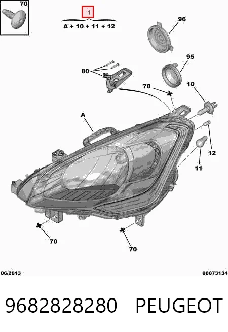 Luz esquerda Citroen Berlingo  B9