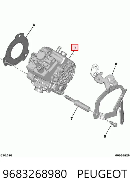 9683268980 Peugeot/Citroen Bomba de combustível de pressão alta