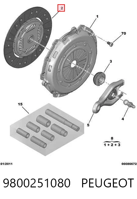 Disco de embraiagem para Citroen C4 II B7