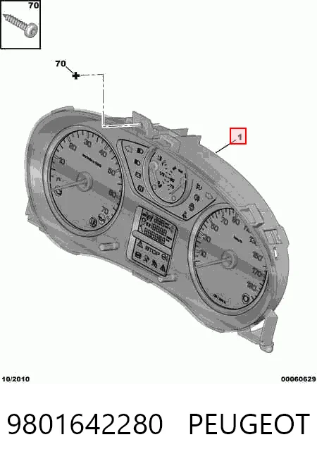 9801642280 Fiat/Alfa/Lancia Painel de instrumentos (quadro de instrumentos)