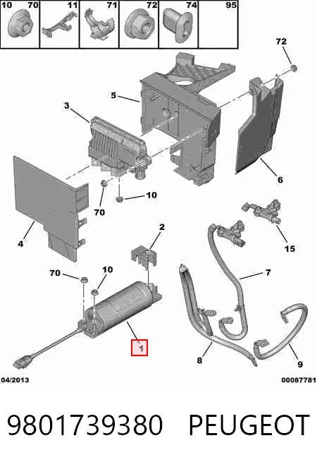 9801739380 Renault (RVI) Condensador do sistema start/stop