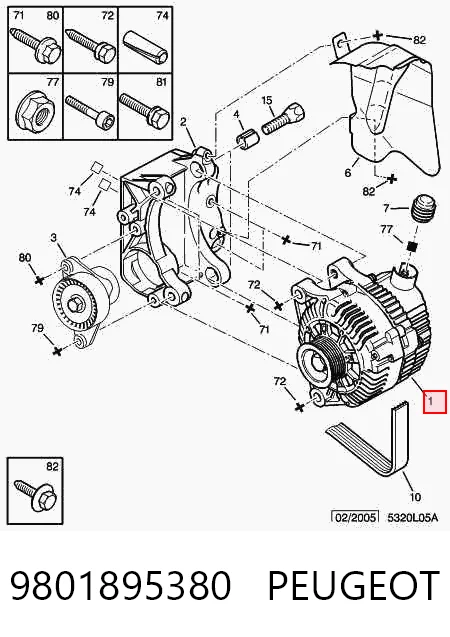 9801895380 Peugeot/Citroen Gerador