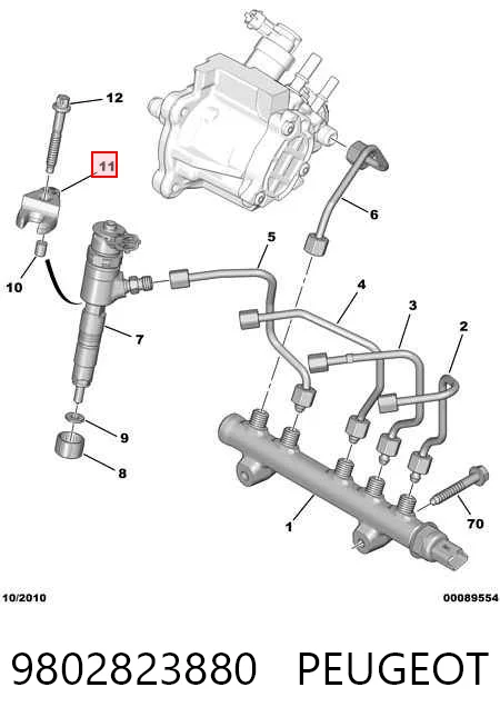 Consola de fixação do injetor Claas 1613181280