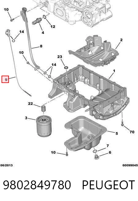 Compre Sonda (indicador) do nível de óleo no motor Citroen Berlingo 