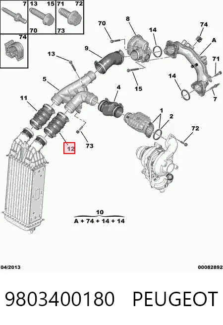 9803400180 Peugeot/Citroen