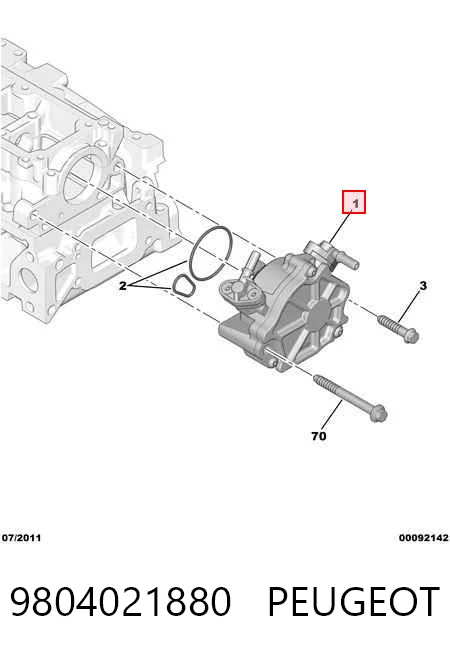9804021880 Peugeot/Citroen Bomba a vácuo