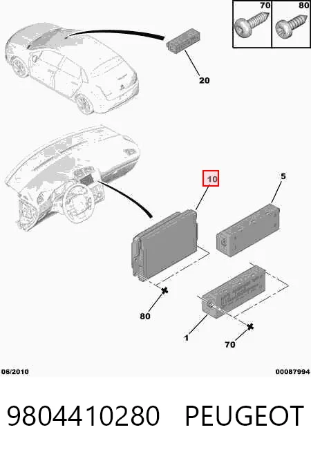 Mostrador multifuncional para Citroen C4 II B7