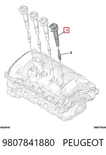 9807841880 Peugeot/Citroen Bobina de ignição