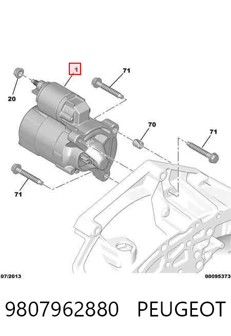 9807962880 Peugeot/Citroen Motor de arranco