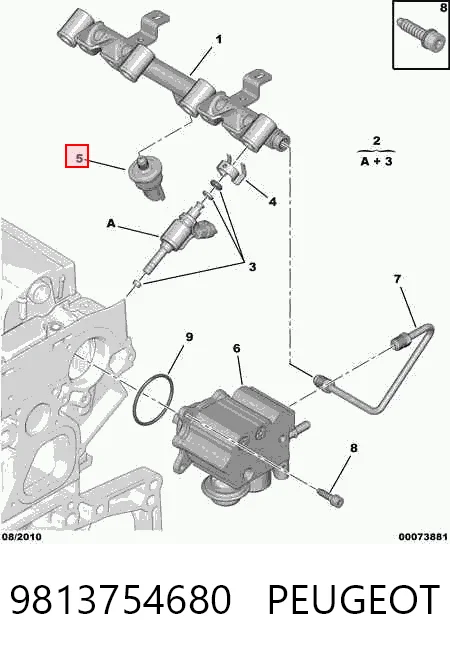 Sensor de pressão de combustível 13537528350 BMW