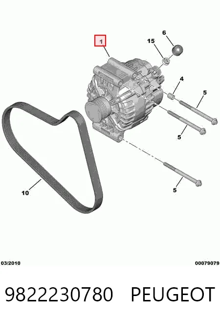 9822230780 Peugeot/Citroen Gerador