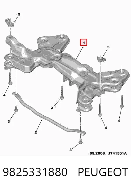 Viga de suspensão dianteira (plataforma veicular) Citroen C4 Cactus 