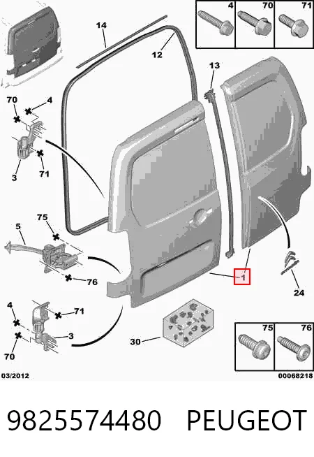 Porta batente traseira esquerda de furgão Fiat/Alfa/Lancia 9820436880 preço, a partir de 259,78 USD