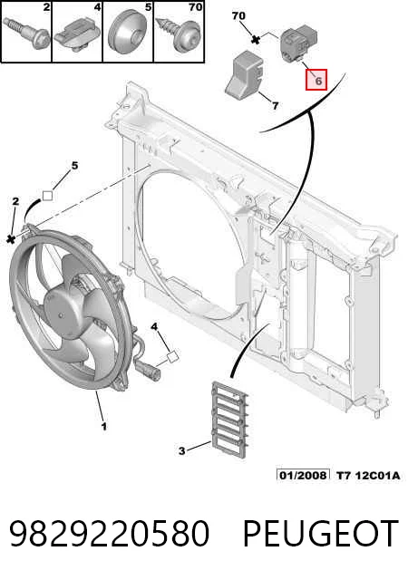 9829220580 Peugeot/Citroen Resistor (resistência) de ventilador de forno (de aquecedor de salão)