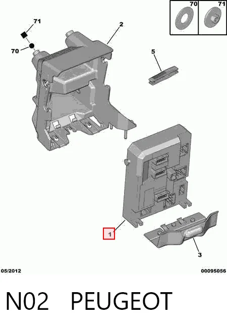 N02 Peugeot/Citroen Unidade de dispositivos de segurança