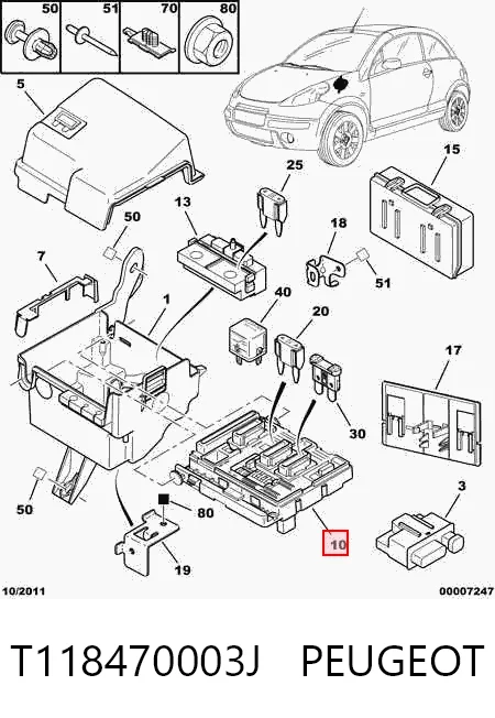 Unidade de dispositivos de segurança para Citroen Berlingo  M