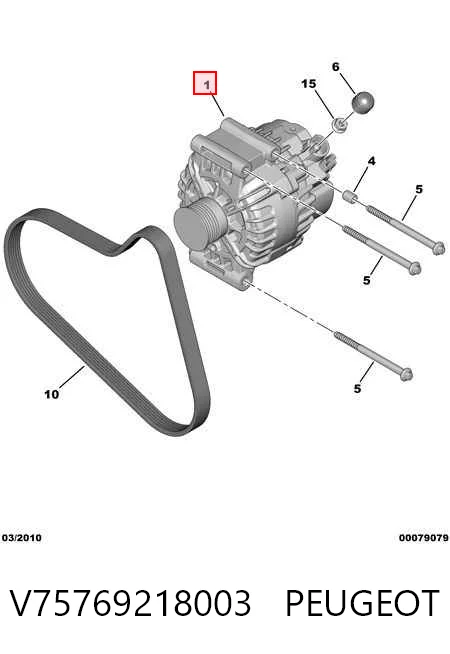 V75769218003 Peugeot/Citroen Gerador