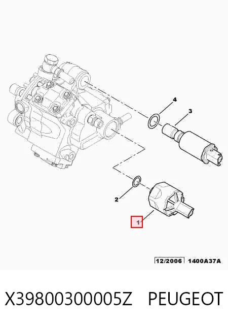 X39800300005Z Peugeot/Citroen Válvula de regulação de pressão (válvula de redução da Bomba de Combustível de Pressão Alta) Common-Rail-System