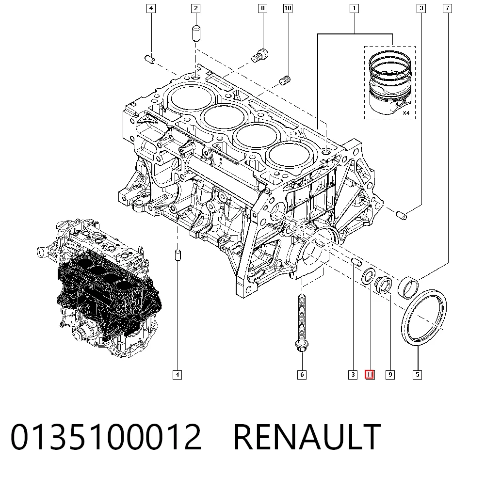 0135100012 Renault (RVI)