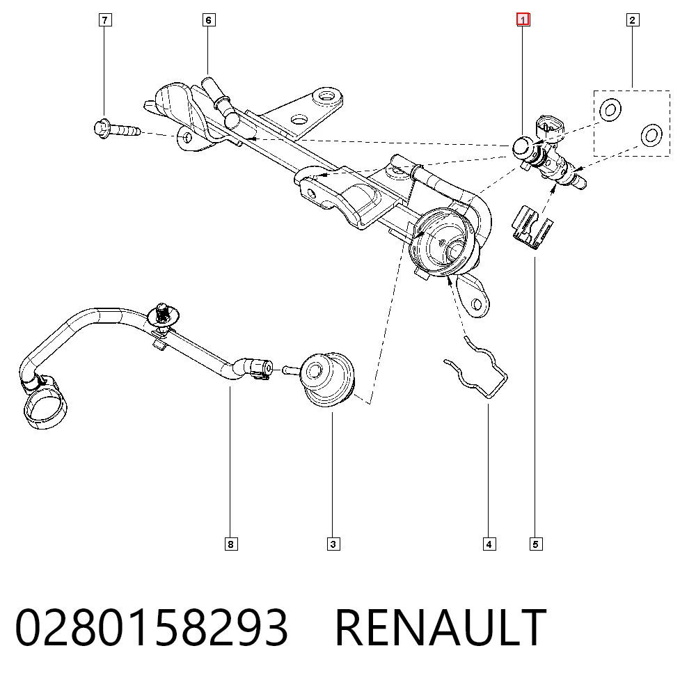  Injetor de injeção de combustível Renault SANDERO II STEPWAY hatchback (B8) (2012 - 2026) II STEPWAY