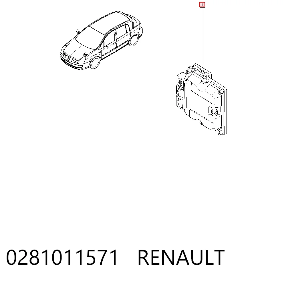 Módulo de direção (Centralina eletrônica) de motor para Renault Laguna II BG0, BG1