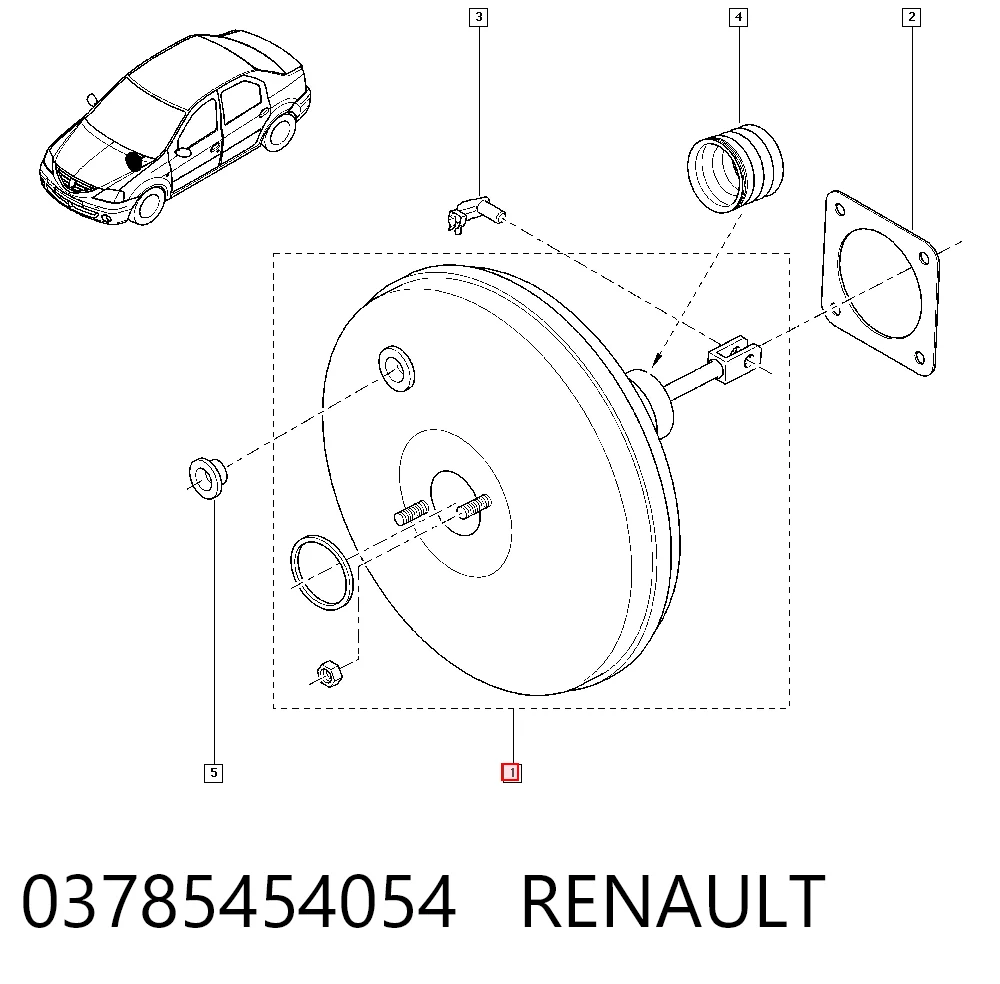 Reforçador dos freios a vácuo Dacia Duster  HS