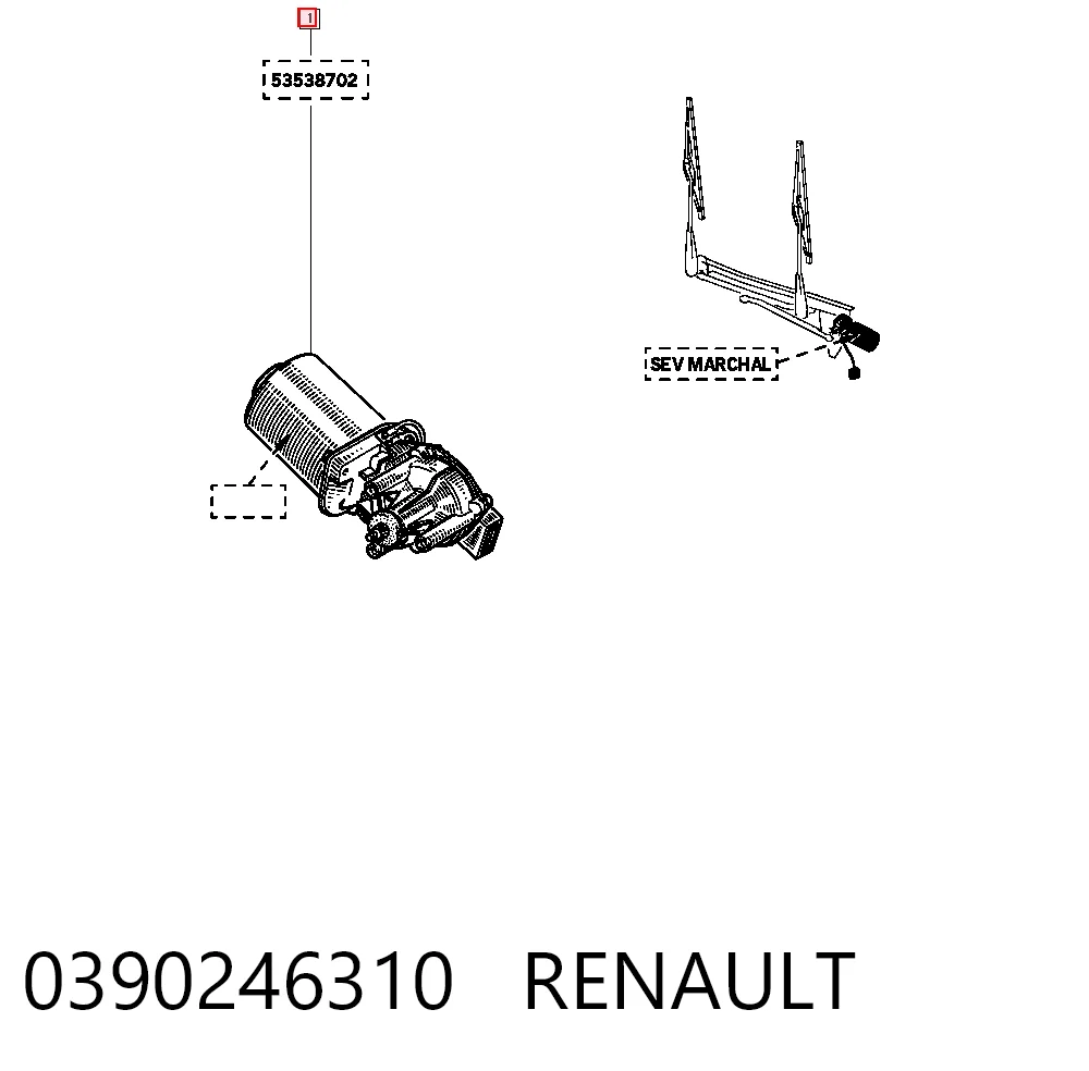 Motor de limpador pára-brisas do pára-brisas Renault 9 preço, a partir de 54,53 USD
