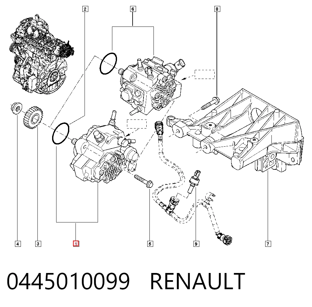  Bomba de combustível de pressão alta Renault Scenic III monovolume (JZ0, JZ1) (2009 - 2016) III