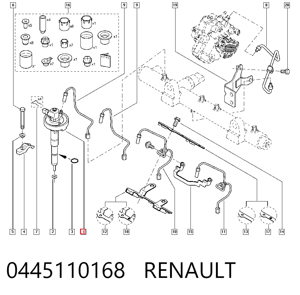 0445110168 Renault (RVI) Injetor de injeção de combustível