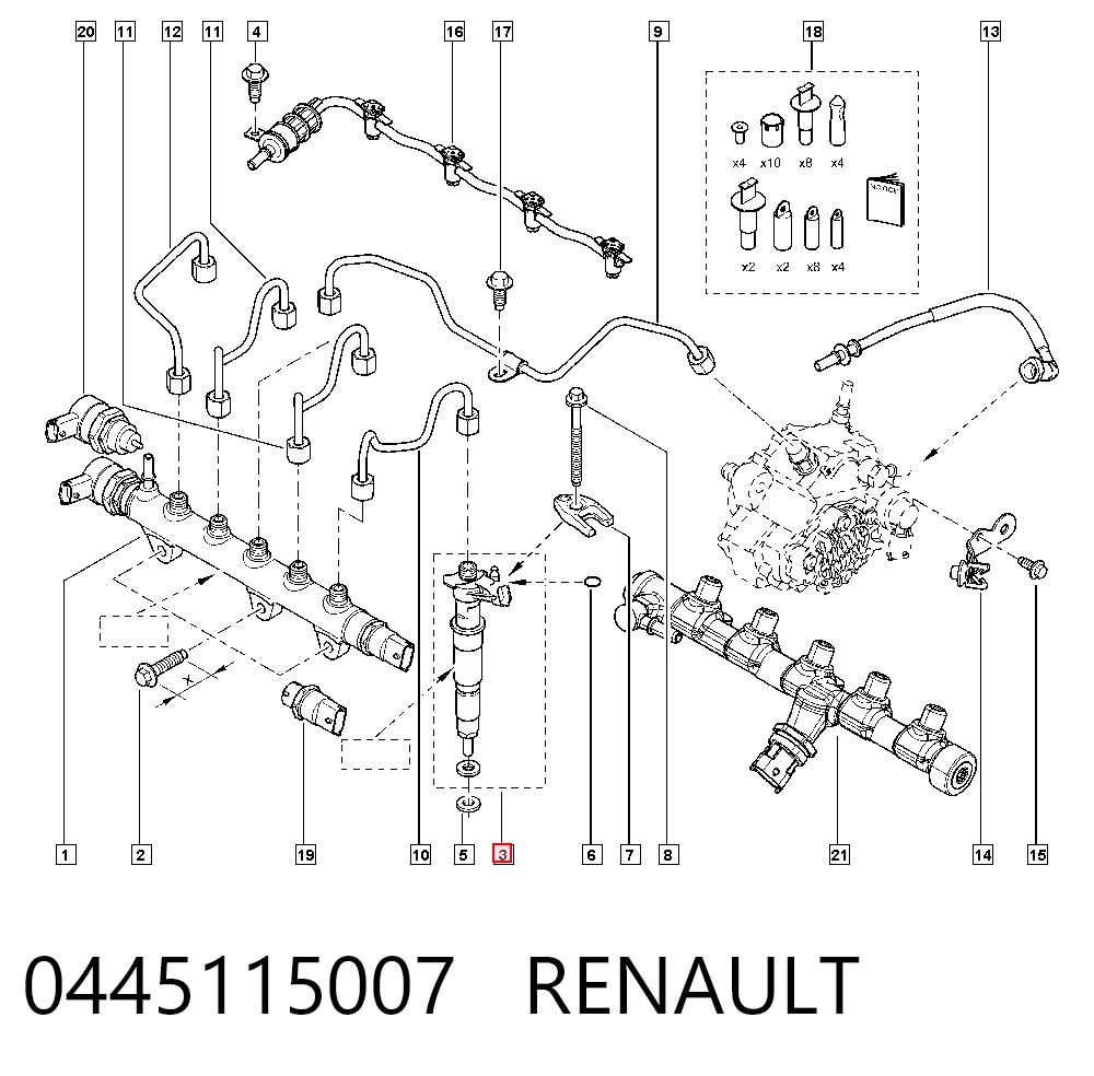 Injetor de injeção de combustível 986435350 Bosch