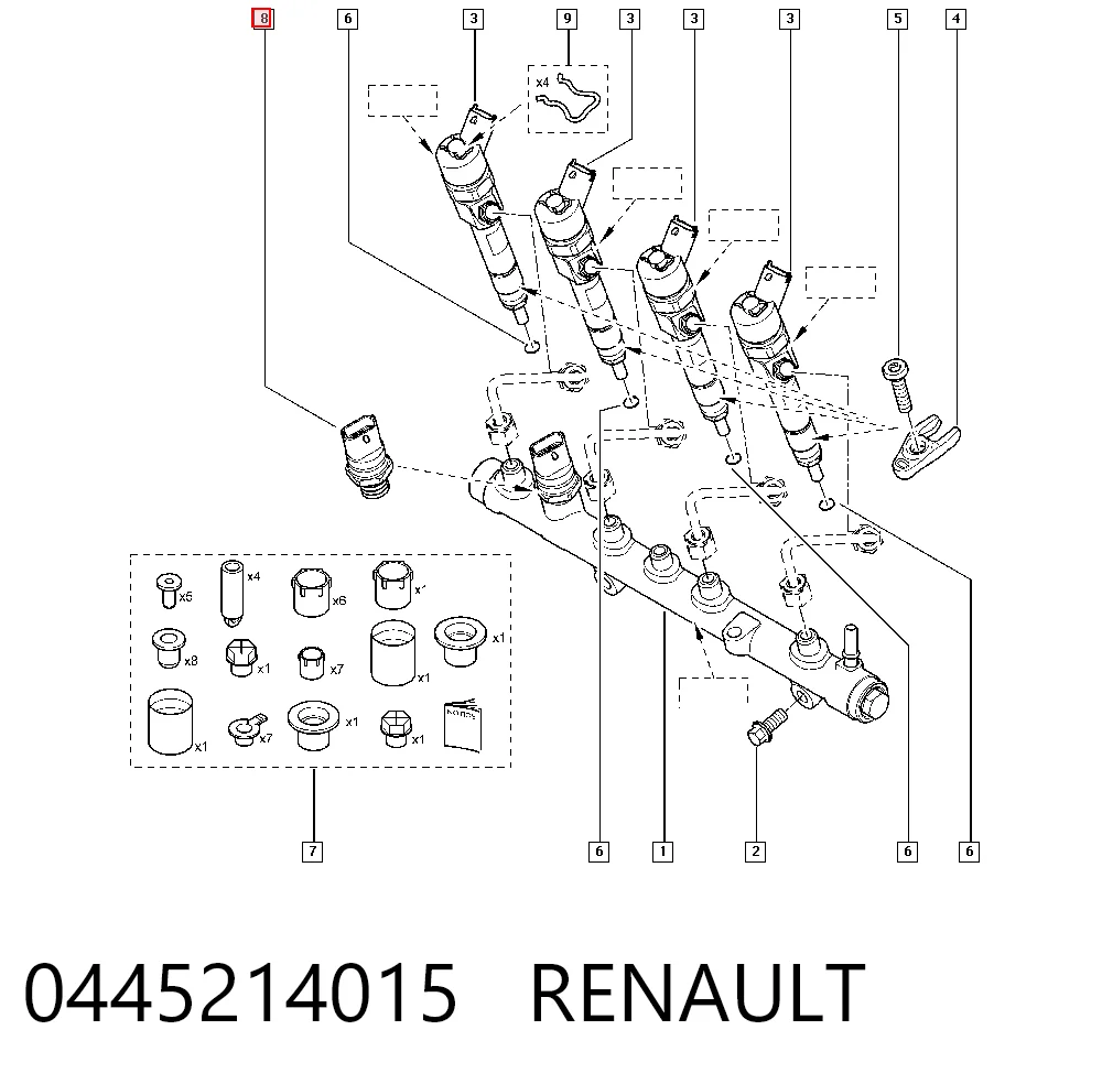  Sensor de pressão de combustível KIA Cerato I sedan (LD) (2004 - 2008) I