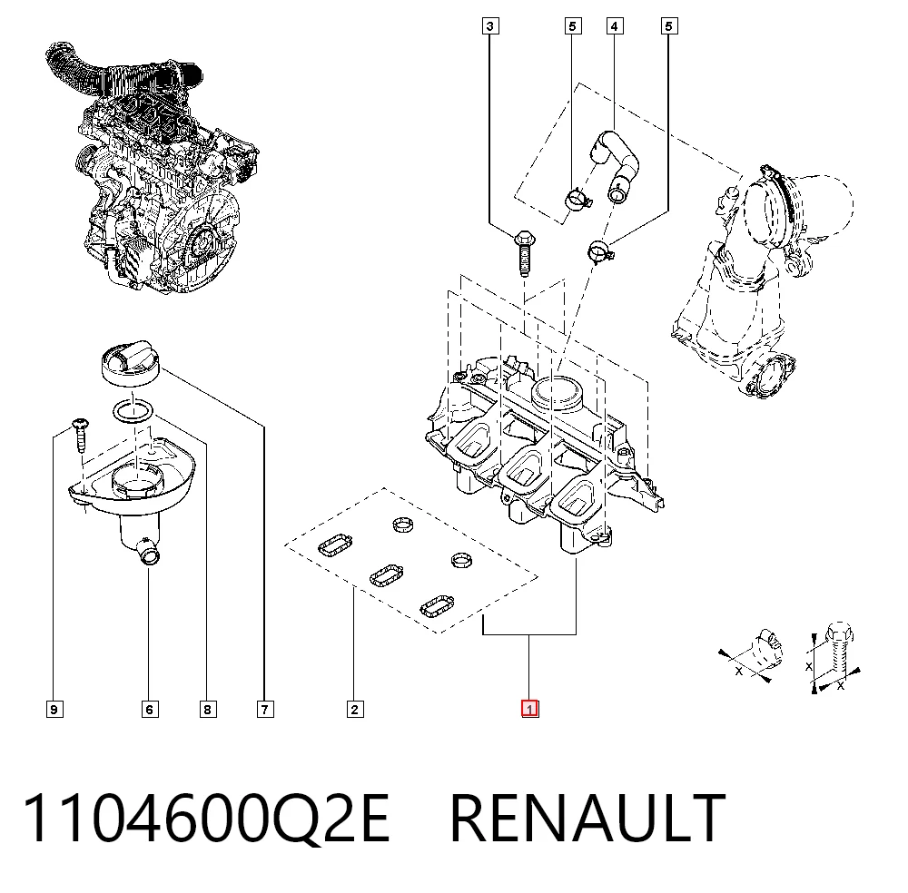95519045 Peugeot/Citroen Separador de óleo (separador) do sistema de ventilação de cárter
