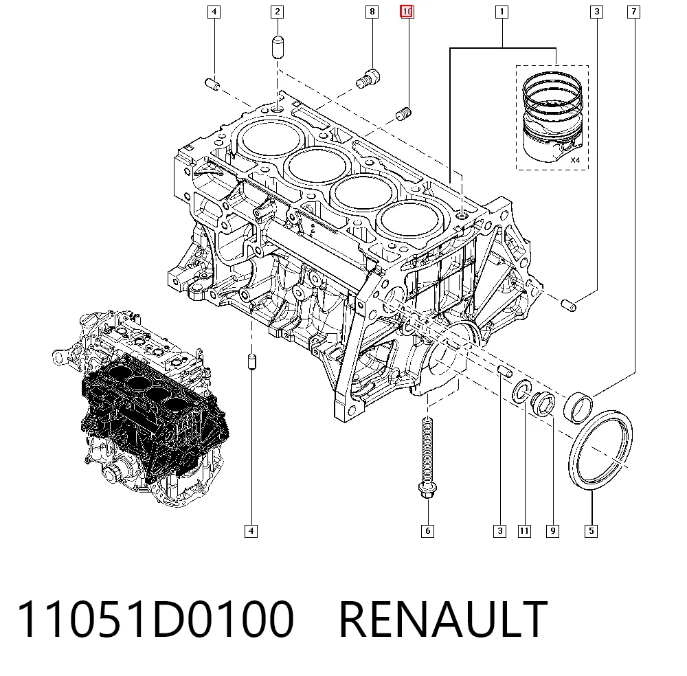 11051D0100 Renault (RVI)