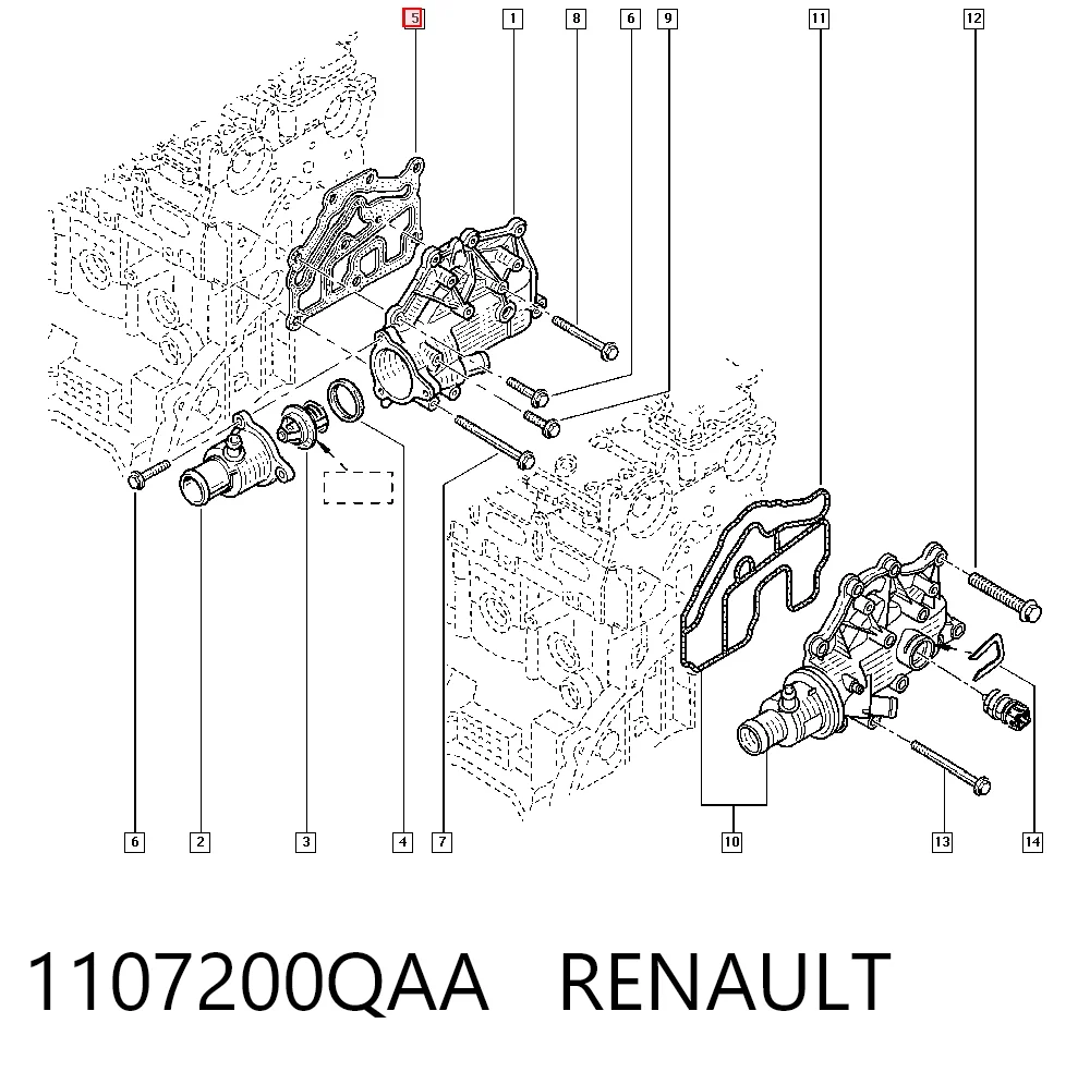 91159858 General Motors Vedante de caixa do termostato
