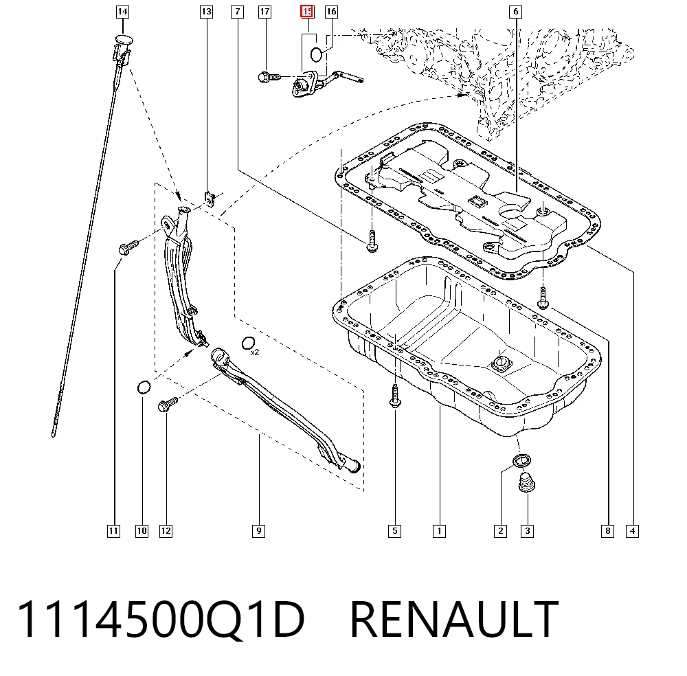 Sensor do nível de óleo de motor Renault Master II CD, HD, U0D ao melhor preço