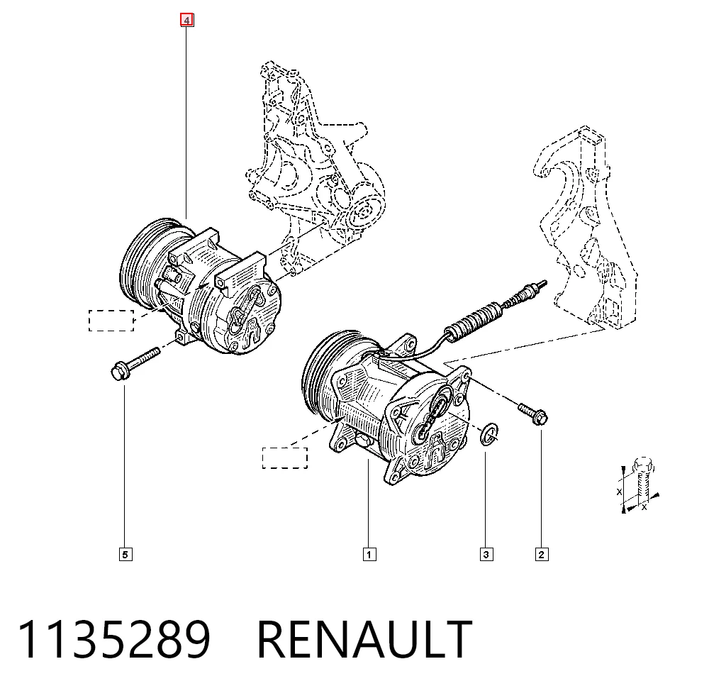 1135289 Renault (RVI) Compressor de aparelho de ar condicionado