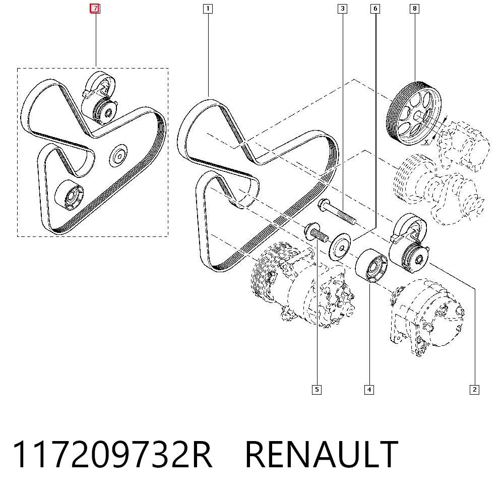 Correia dos conjuntos de transmissão, kit Renault Laguna I B56, 556