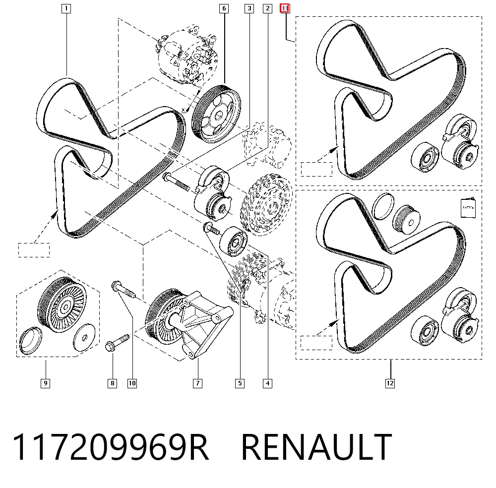Compre Correia dos conjuntos de transmissão, kit Renault Laguna 1