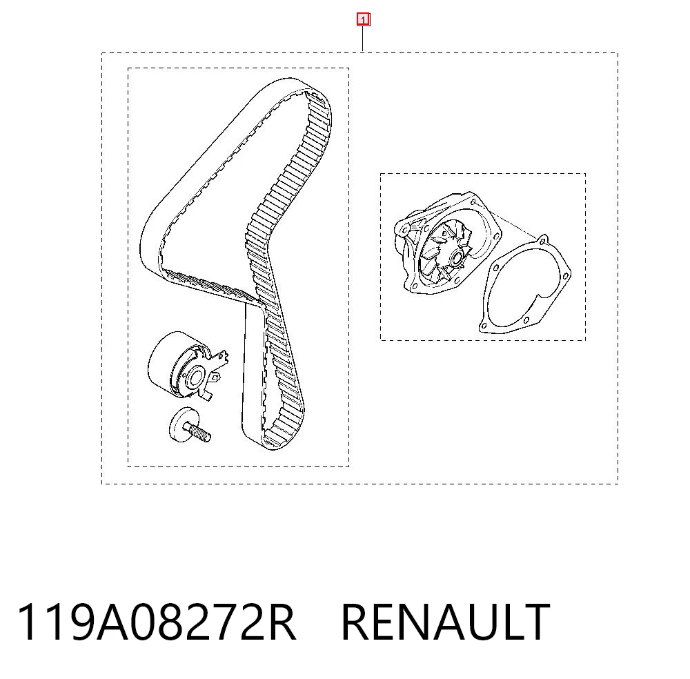 Correia do mecanismo de distribuição de gás, kit para Renault Clio SB0