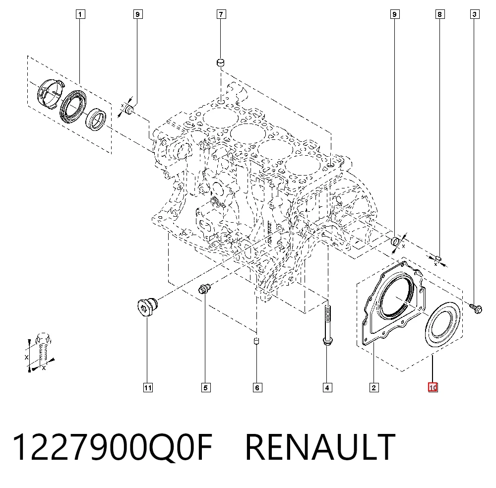 Compre 6000616906 Fiat/Alfa/Lancia Vedação dianteira de cambota de motor