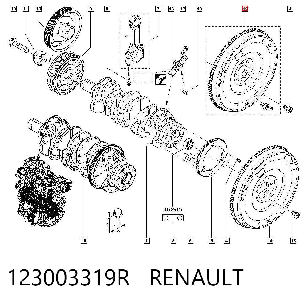 Volante de motor 93168040 Peugeot/Citroen